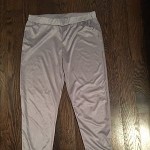 Grey faux suede leggings